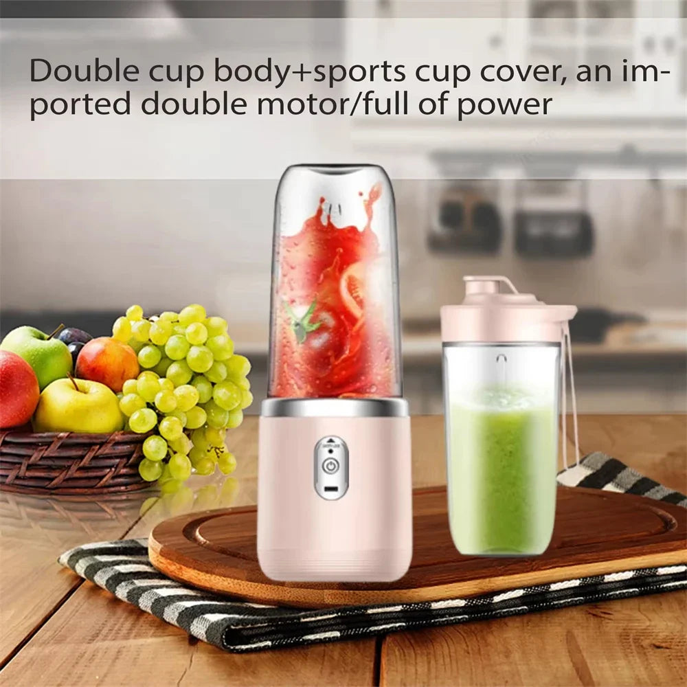 Portable Blender Bottle Electric 6 Blades Multifunction Juice Blender Fresh Juice Smoothie Blender Ice CrushCup Food Processor
