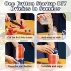 Portable Blender Bottle Electric 6 Blades Multifunction Juice Blender Fresh Juice Smoothie Blender Ice CrushCup Food Processor